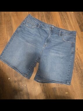 Terra & Sky Blue Denim Bermuda Shorts